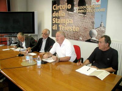 Sudionici okruglog stola - Antonio Martini, Milo Budin, Giorgio Rossetti i Milan Rakovac