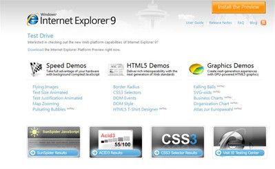 Od juer je s Microsoftovih slubenih stranica mogue skinuti testnu verziju Internet Explorera 9 koja nosi oznaku Platform Preview i namijenjena je prije svega developerima