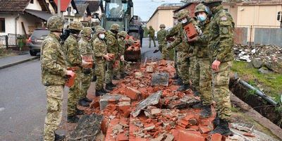 HRZ prua potporu potresom pogoenom podruju (foto: Portal 53 Petrinja)